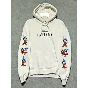 Disney White Fantasia Hoodie with Mickey Mouse Design
